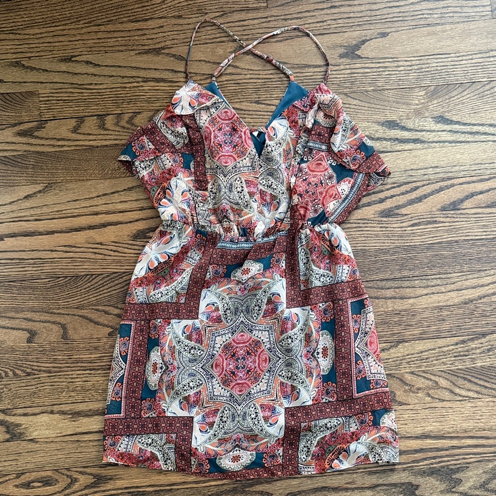 BCBGeneration Blue Dress with Artistic Trim